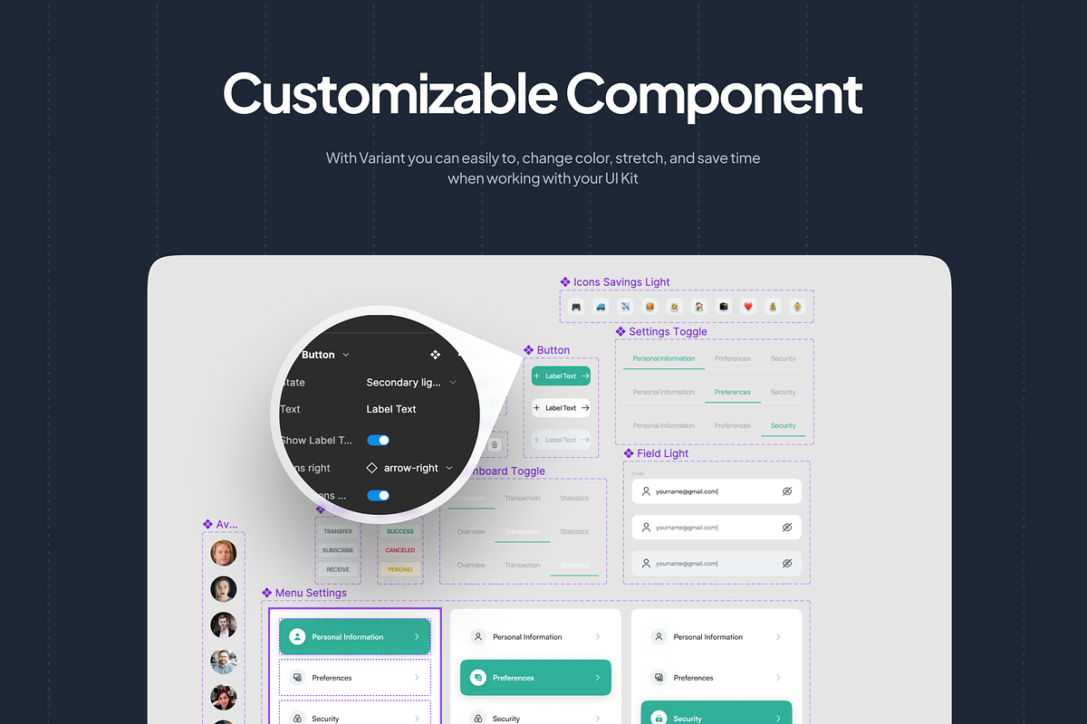 Finlab - Finance Dashboard UI Kit, an UI Kit Template by pickolabstudio (Photo 4 of 6)