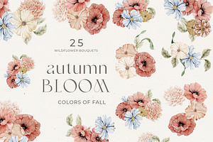 Floral Autumn Watercolor & Poster