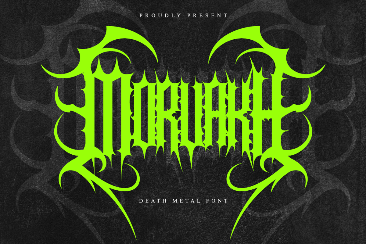 Morvakh - Death Metal Font, a Symbol Font by Masyafi Studio (Photo 1 of 9)