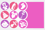Baby icons vector set, an Illustration by zoya (Thumbnail 3 of 3)