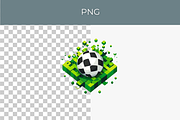 Pixel Soccer Floating Islands- 4 PNG, a Sport Illustration by InkyQueenArt (Thumbnail 3 of 4)