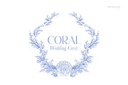 Coral Wedding Crest, a Decorative Illustration by Encre Studio (Thumbnail 1 of 7)