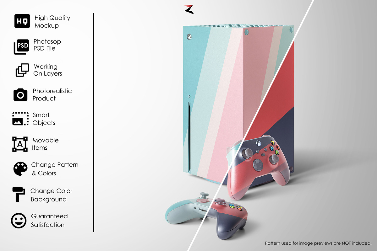 Xbox Console & Controller Mockup 8K, a Product Mockup by Zabiegala MP (Photo 2 of 7)