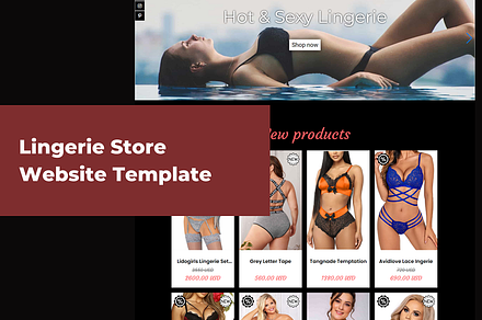 Lingerie Store Website Template