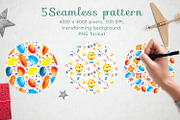 Happy birthday watercolor set, a Decorative Illustration by annasokol_ (Thumbnail 8 of 10)