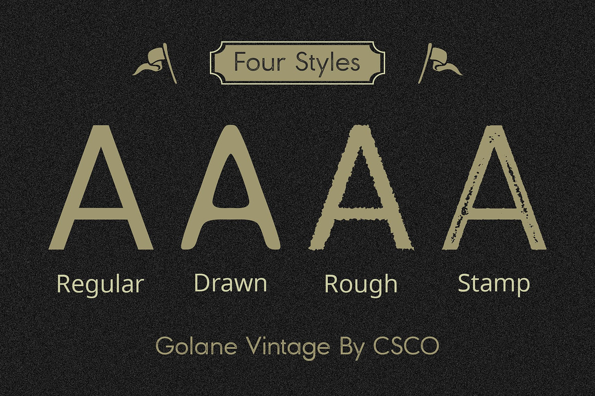 Golane Vintage, a Sans Serif Font by Craft Supply Co. (Photo 3 of 8)