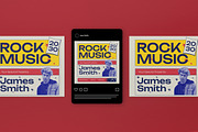 Vintage Rock Music Flyer Set, a Flyer Template by graphicook (Thumbnail 3 of 4)