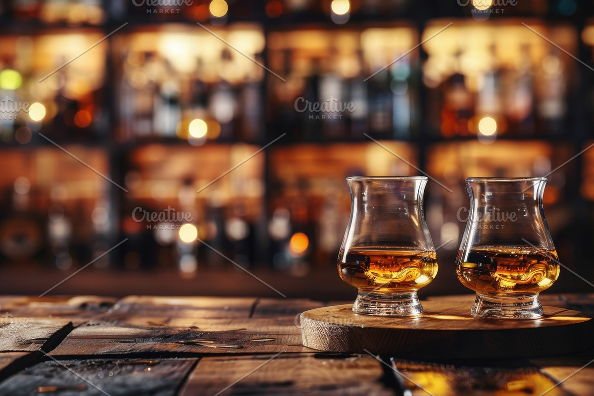 87 whiskey glasses, a Food & Drink Photo by Handmadefont (Photo 58 of 87)