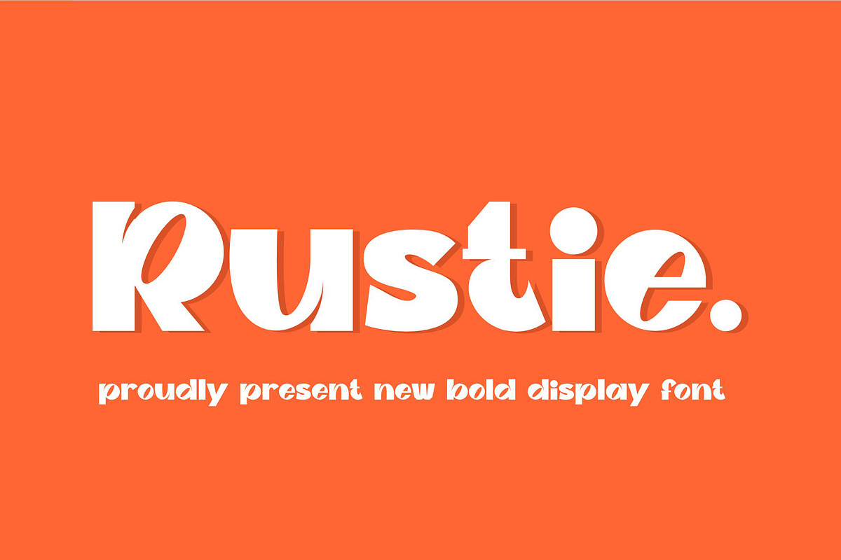 Rustie || Unique Display Font, a Sans Serif Font by Idea Studio (Photo 1 of 5)