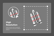 Spacecraft & Rocket 3D Icon Set, a Technology Illustration by twinstd (Thumbnail 3 of 6)