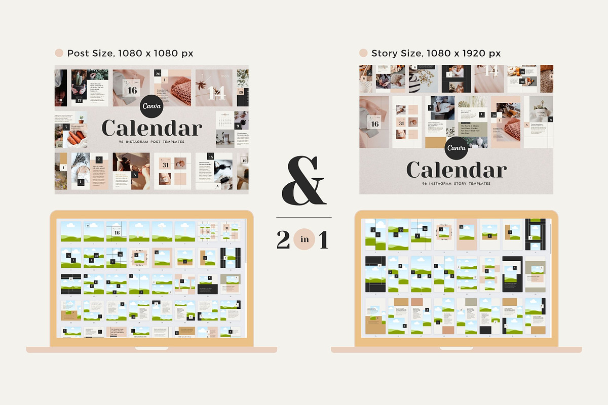 Instagram Calendar Templates Bundle, a Social Media Template by Keikoya (Photo 8 of 18)