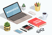 Workspace VECTOR isometric icons, a Finance Illustration by Natalka Dmitrova art (Thumbnail 3 of 16)