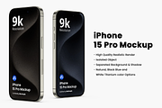 iPhone 15 Pro Mockups Vol 2, an iPhone Mockup by Mockupia (Thumbnail 1 of 5)