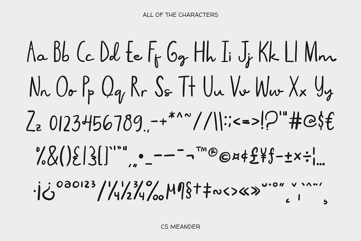 CS Meander – Handwritten Script, a Script Font by Craft Supply Co. (Photo 8 of 8)