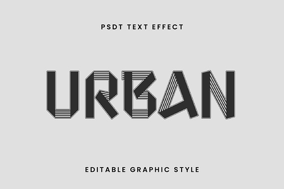 Geometric Stripe Minimal Text Effect preview 3