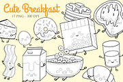Breakfast Menu Food Digital Stamp, a Decorative Illustration by Peekadillie Art (Thumbnail 1 of 3)