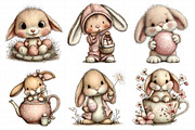 Baby Bunny Easter Clipart PNG, an Illustration by Daily.Designs (Thumbnail 4 of 8)