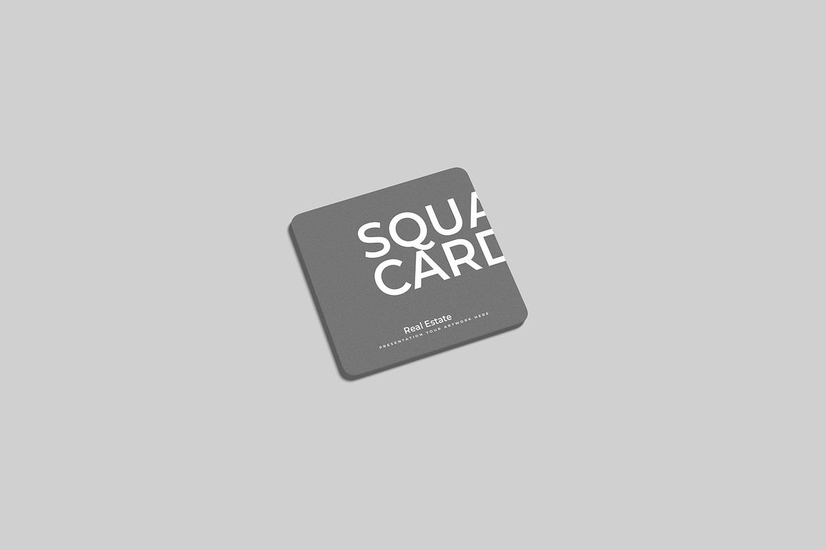 Square Business Card Mockup, an Advertising Mockup by Lxadesign (Photo 3 of 10)