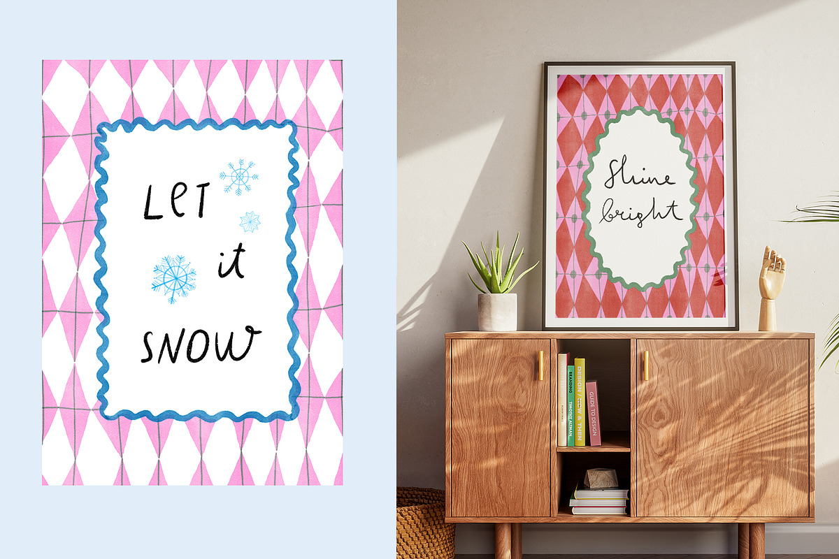 Watercolor Christmas Frames, an Object Graphic by Annakniaz (Photo 6 of 15)