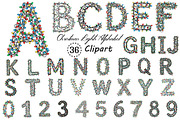 Christmas Lights Alphabet Clipart, an Illustration by Creative Art (Thumbnail 1 of 10)