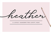 Heather Script, a Script Font by Bianca B. (Thumbnail 1 of 8)