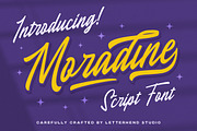Moradine - Script Font, a Script Font by Letterhend Studio (Thumbnail 1 of 9)