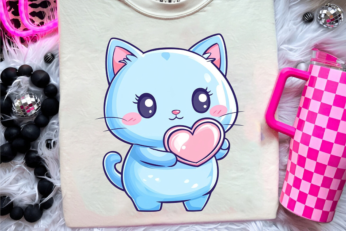 Blue Cat Ballerina Clipart, an Illustration by CreationArt (Photo 4 of 9)