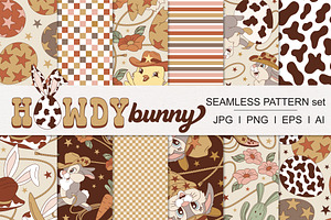 Cowboy Easter Pattern Set