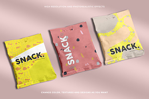 Snack Pouch Packaging Mockup