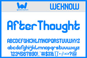 Afterthought font, a Sans Serif Font by weknow (Thumbnail 1 of 8)
