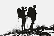 Hiker and Mountain Bundle, an Illustration by Creativeshirt (Thumbnail 9 of 21)
