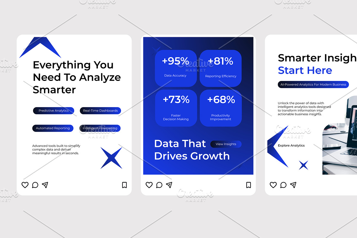 AI Data Analytics Instagram Post, a Social Media Template by Izdihaar_Studio (Photo 3 of 4)