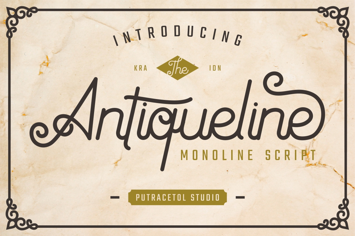 Antiqueline - Monoline Typeface