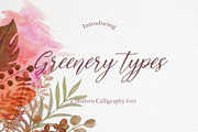 Greenery Types, a Script Font by iyhulmonsta (Thumbnail 1 of 9)
