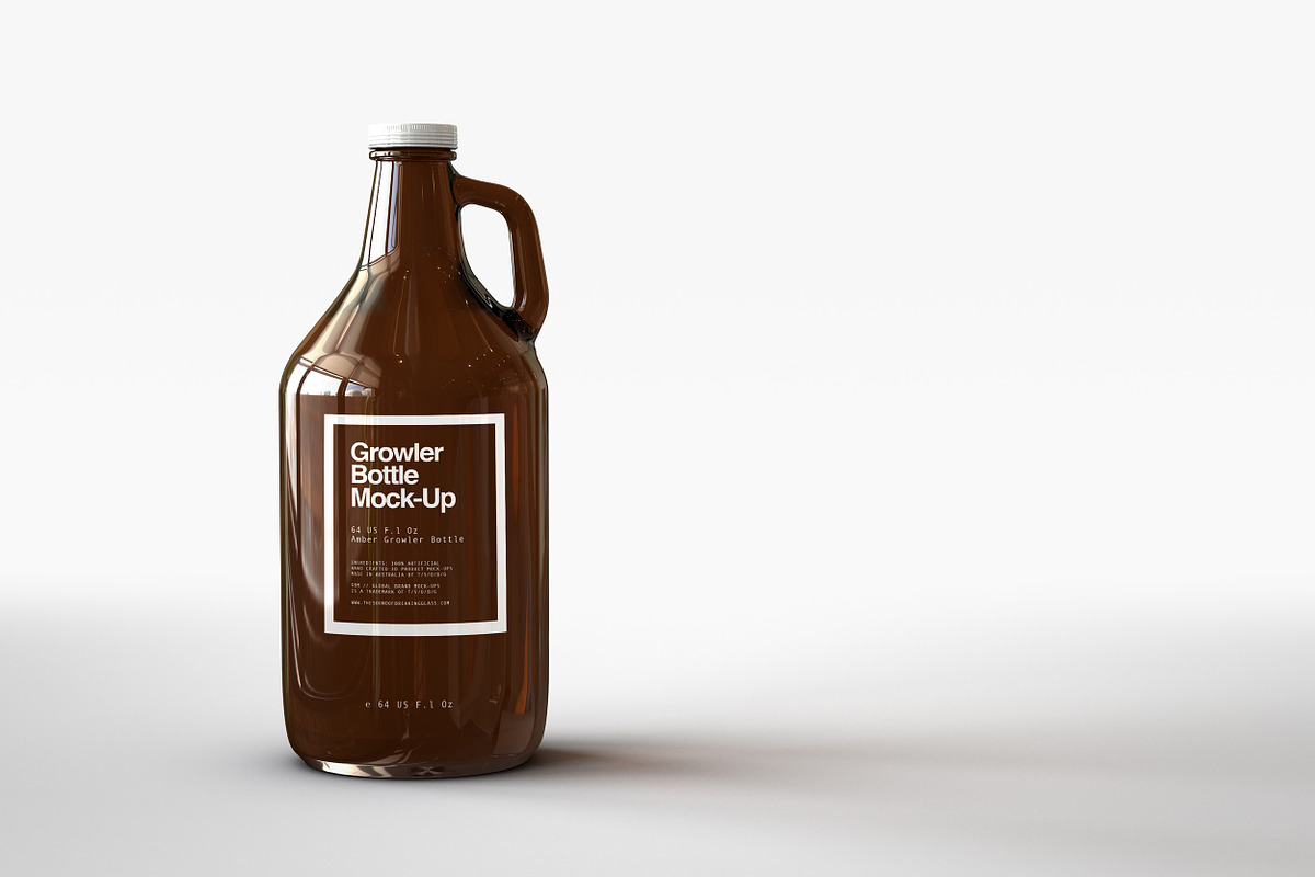 Growler Beer Bottle Mock-Up, a Household Mockup by TSOBG (Photo 24 of 33)