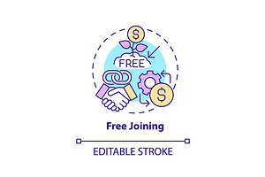 Free joining concept icon, an Icon by IMG Visuals