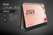 Desk Calendar 2026, a Stationery Template by crazyOWL (Thumbnail 1 of 6)