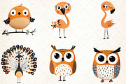 Quirky Birds Hand-Drawn Clipart, an Illustration by DreamCafeArt (Thumbnail 3 of 8)