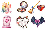 Coquette Sparkly Halloween Clipart, an Illustration by Dream Creation (Thumbnail 3 of 6)