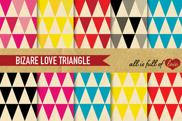 Triangles Digital Backgrounds Pack preview 4