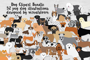 Popular Dog Breeds Clipart Bundle
