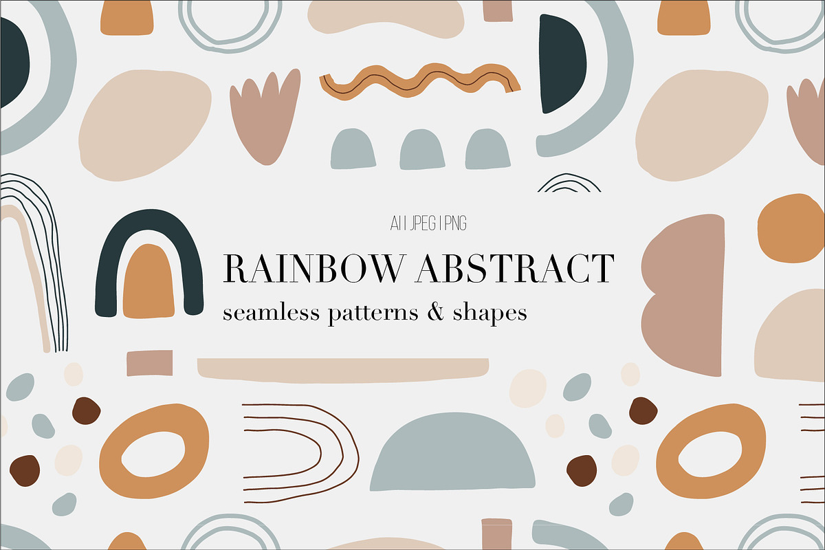 Rainbow Abstract Patterns & Shapes, a Wallpaper Graphic by Bosotochka♥Art (Photo 1 of 10)