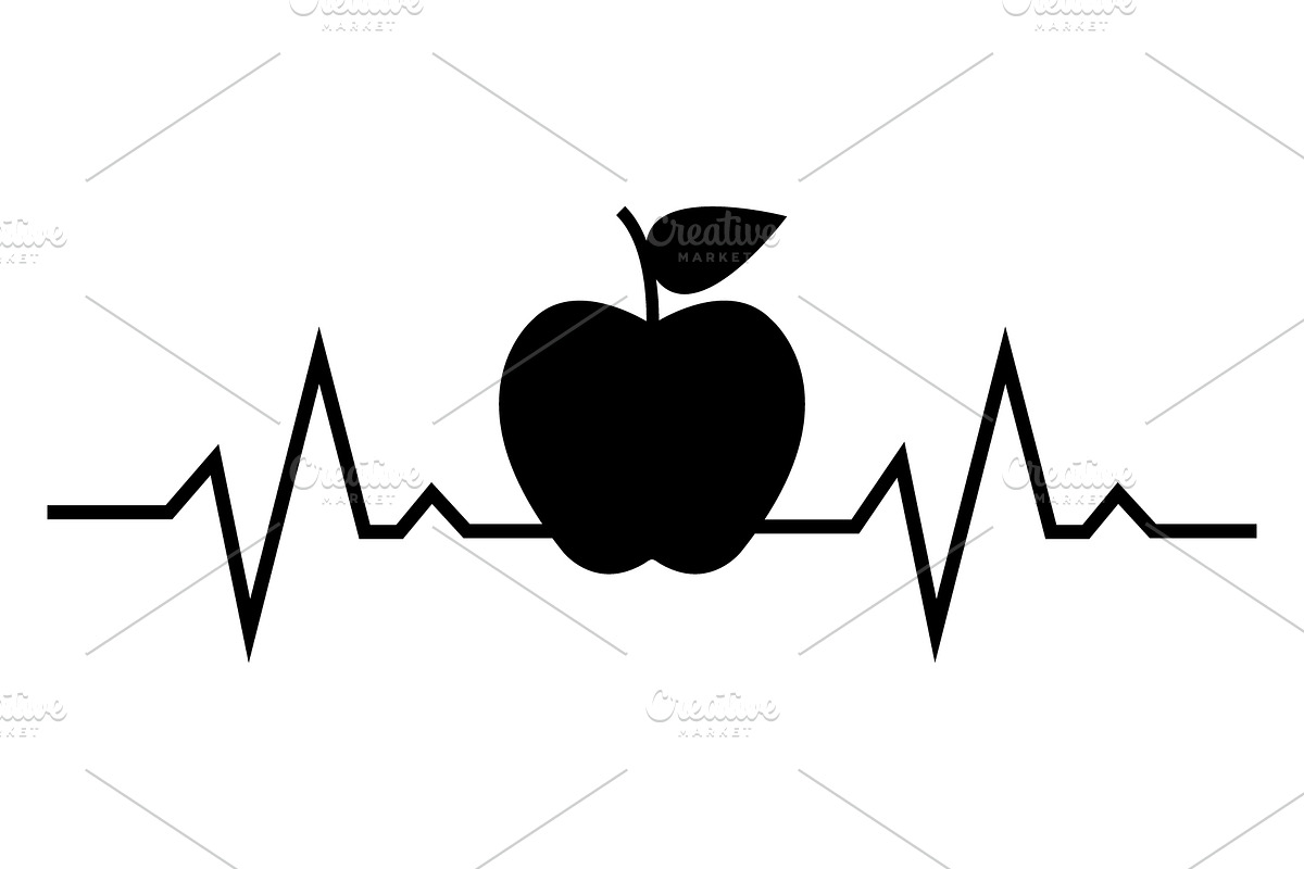 Apple teacher heartbeat, an Illustration by Mark1987