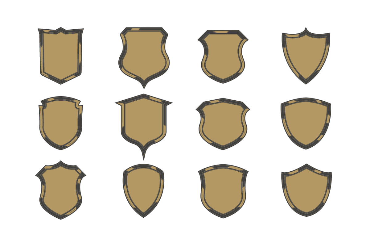 1080 Vector Shields Shapes, an Object Graphic by Damien (Photo 3 of 12)