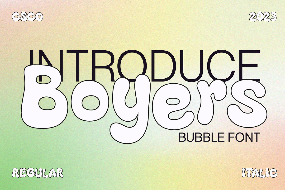 Boyers – Bubble Font, a Handwritten Font by Craft Supply Co. (Photo 1 of 8)