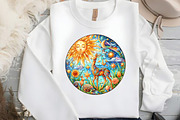 Round Stained Glass Animals Summer C, an Illustration by DreamCafeArt (Thumbnail 4 of 4)