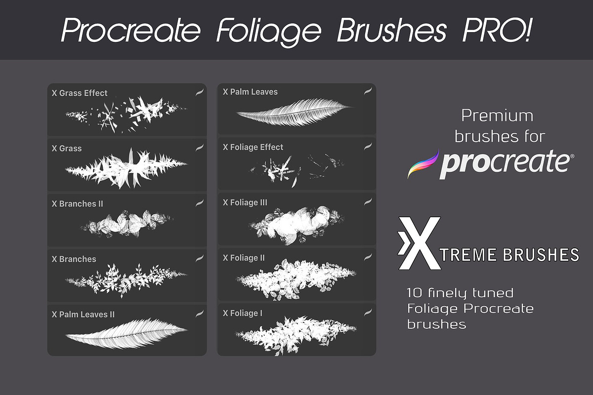 Procreate Nature BUNDLE!, a Brush Add-On by Extreme Brushes (Photo 3 of 9)