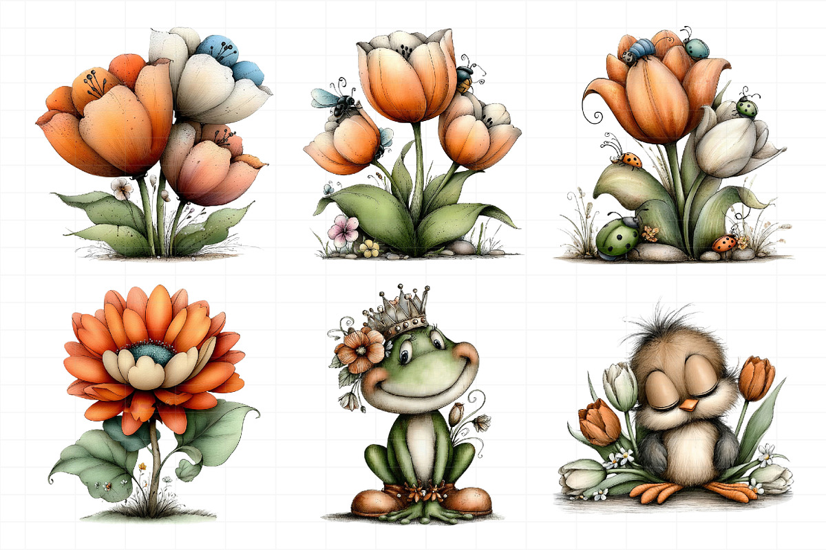 Whimsical Spring Clipart, an Illustration by Daily.Designs (Photo 8 of 8)