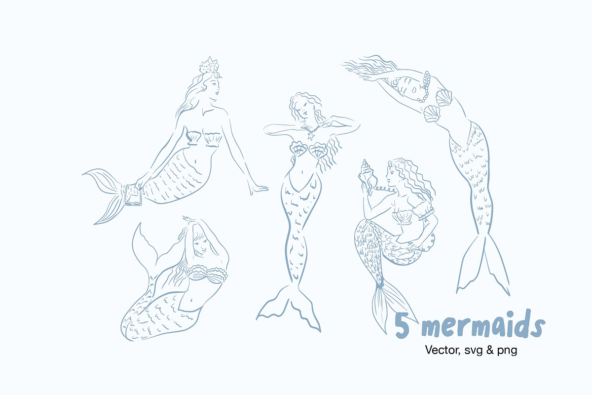 Mermaid's Life vector illustration, an Object Graphic by MayBay Studio (Photo 2 of 6)