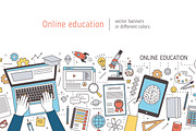 Online education banners, an Education Illustration by Good Studio (Thumbnail 1 of 6)